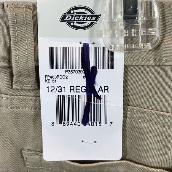 New With Tags Ladies Dickies The Perfect Shape Pants Khaki Size 12/13 - Picture 7 of 8